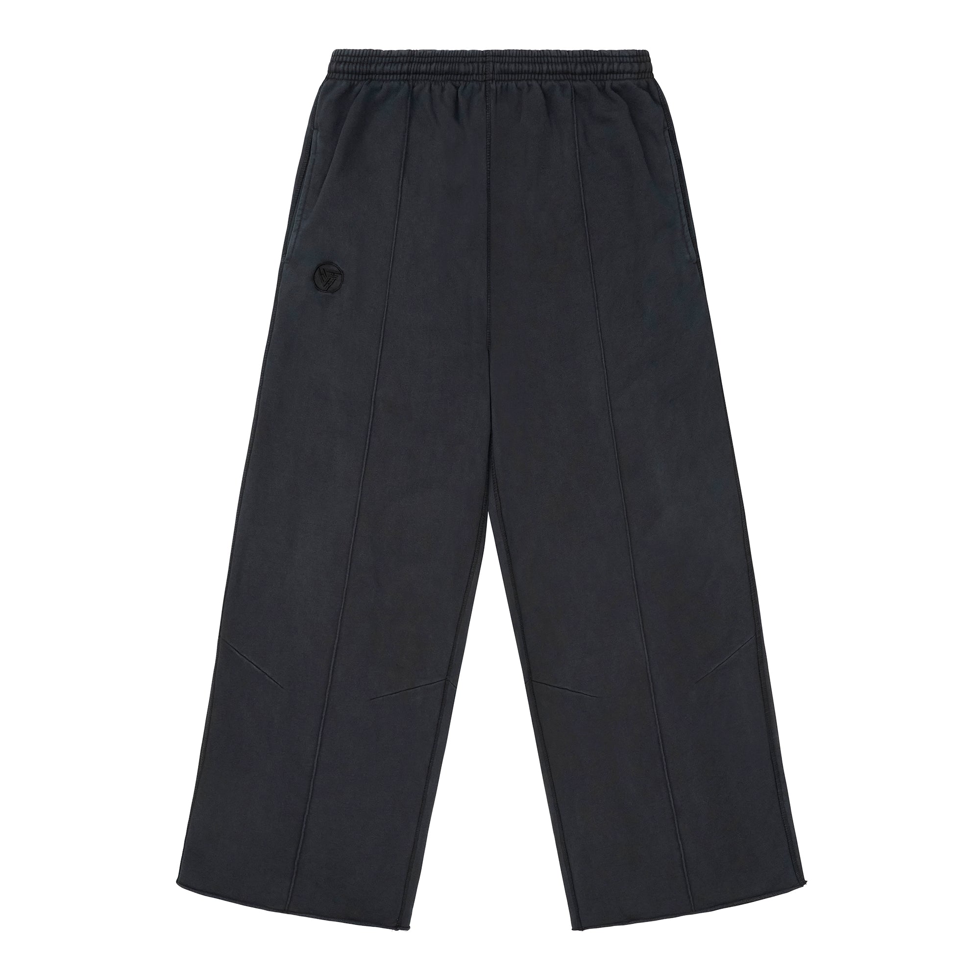 HYPLAND HEAVY WEIGHT PLEATED LOGO SWEAT PANTS (VINTAGE BLACK)