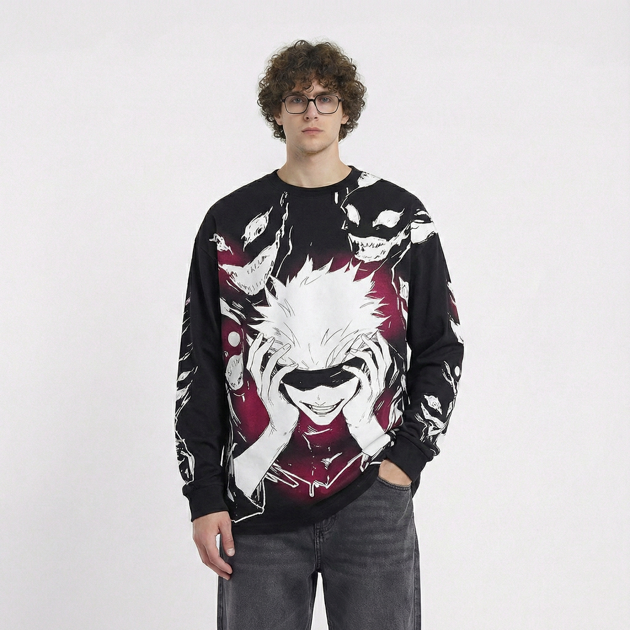 Jujutsu Kaisen Gojo Spray Painting Sweatshirt Pre-Order