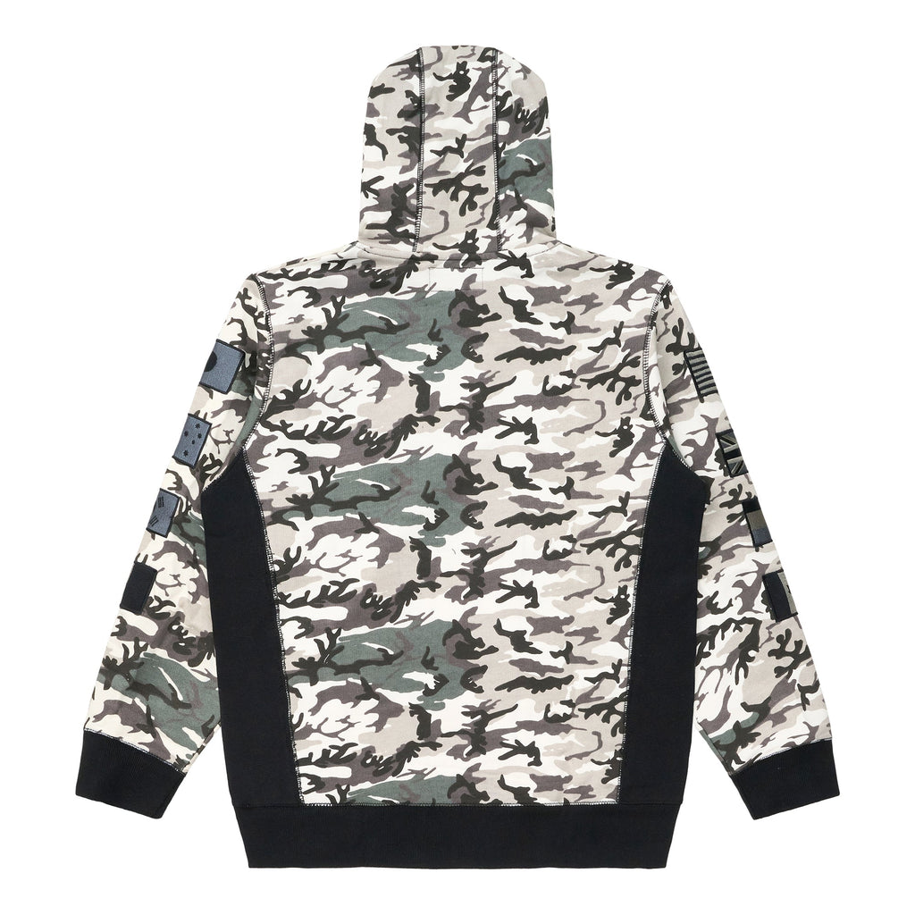 HYPLAND WORLDWIDE CAMO FLAG HOODIE (WHITE)