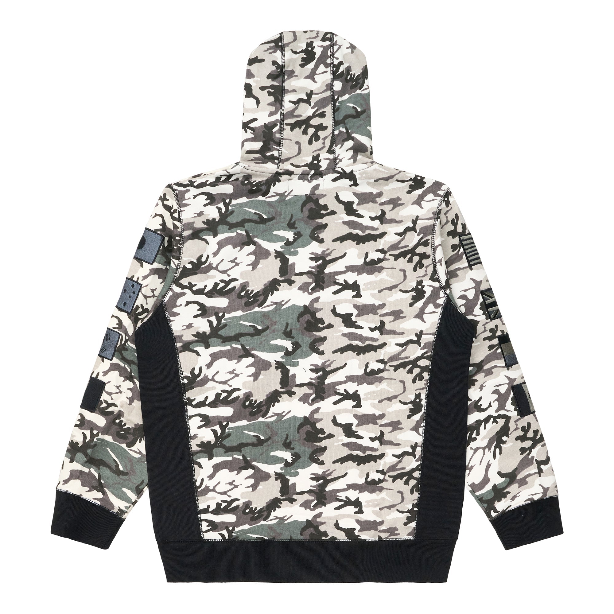 HYPLAND WORLDWIDE CAMO FLAG HOODIE (WHITE)