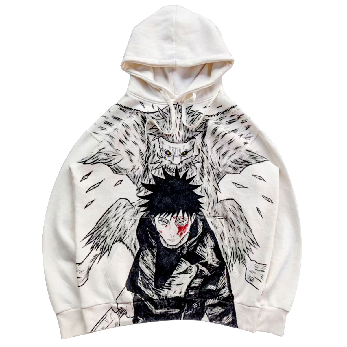 Jujutsu Kaisen Megumi Fushiguro Spray Painting Hoodie Pre-Order