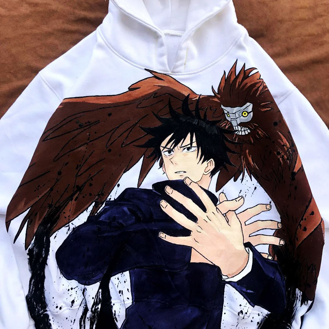 Jujutsu Kaisen Megumi Fushiguro Spray Painting Hoodie Pre-Order