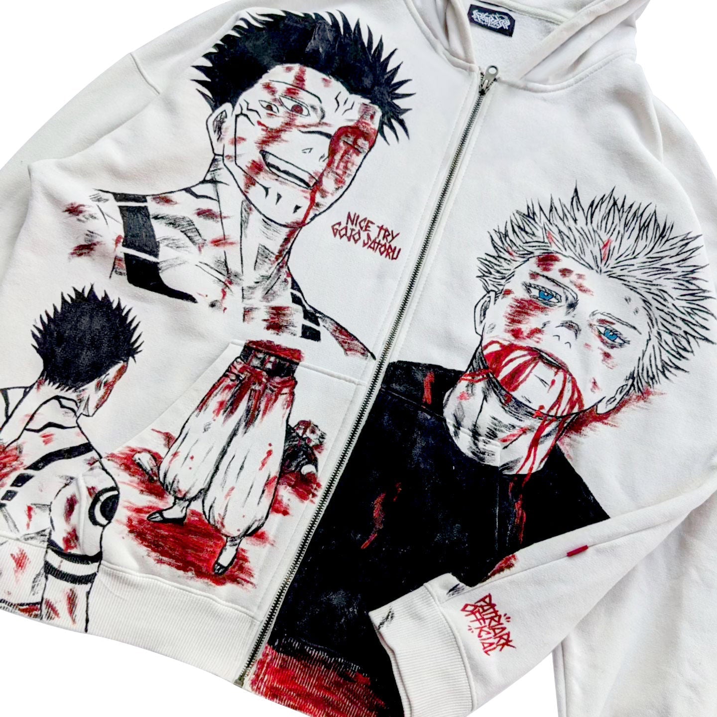 Jujutsu Kaisen Sukuna X Gojo Spray Painting Hoodie Pre-Order