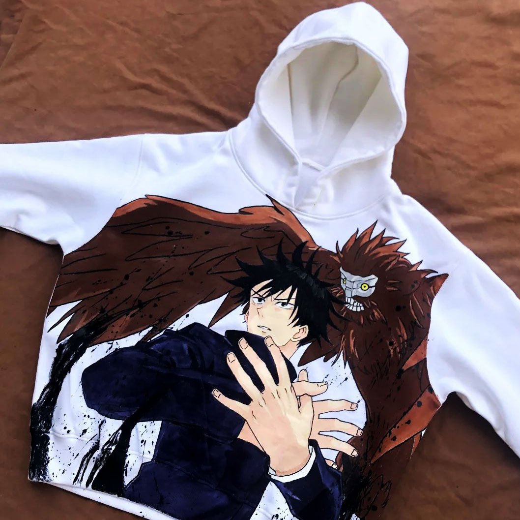 Jujutsu Kaisen Megumi Fushiguro Spray Painting Hoodie Pre-Order