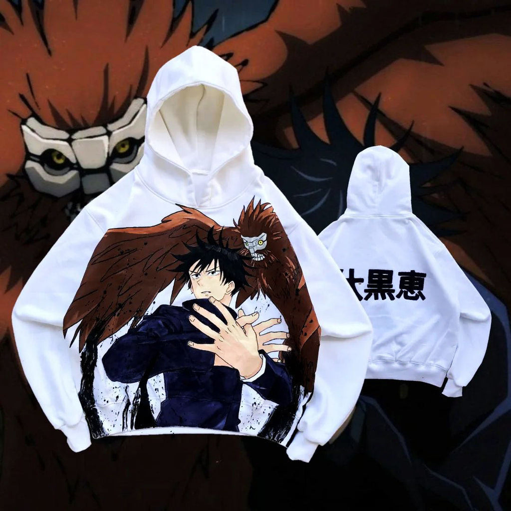 Jujutsu Kaisen Megumi Fushiguro Spray Painting Hoodie Pre-Order