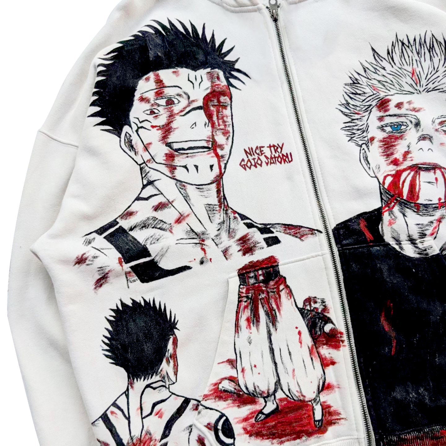 Jujutsu Kaisen Sukuna X Gojo Spray Painting Hoodie Pre-Order