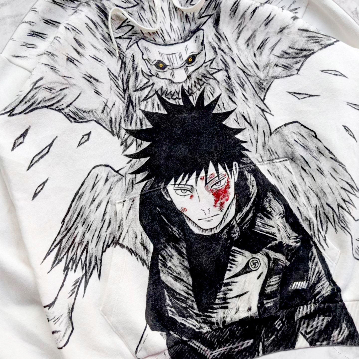 Jujutsu Kaisen Megumi Fushiguro Spray Painting Hoodie Pre-Order