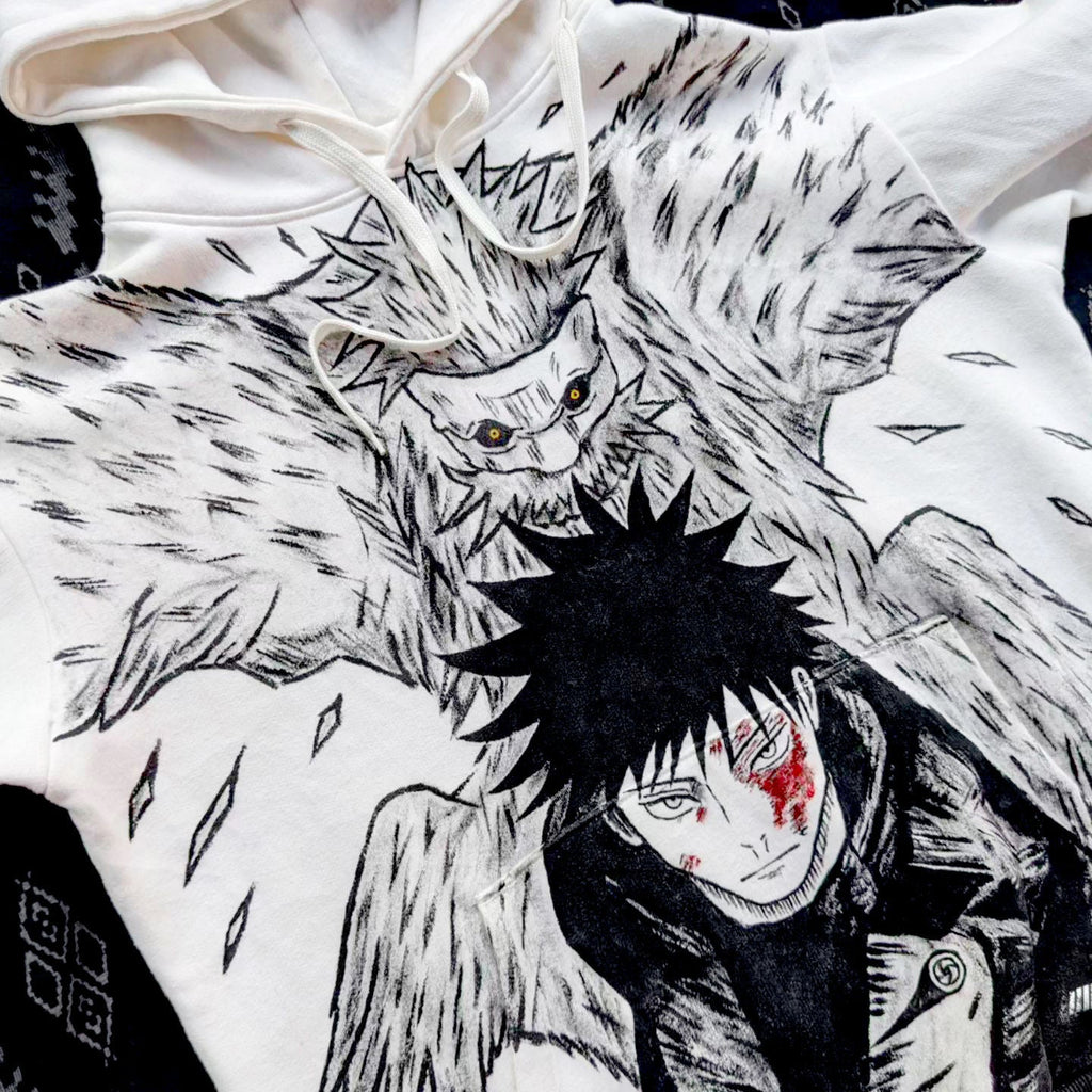 Jujutsu Kaisen Megumi Fushiguro Spray Painting Hoodie Pre-Order