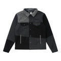 HYPLAND WOOL PATCHWORK TRUCKER JACKET (BLACK)