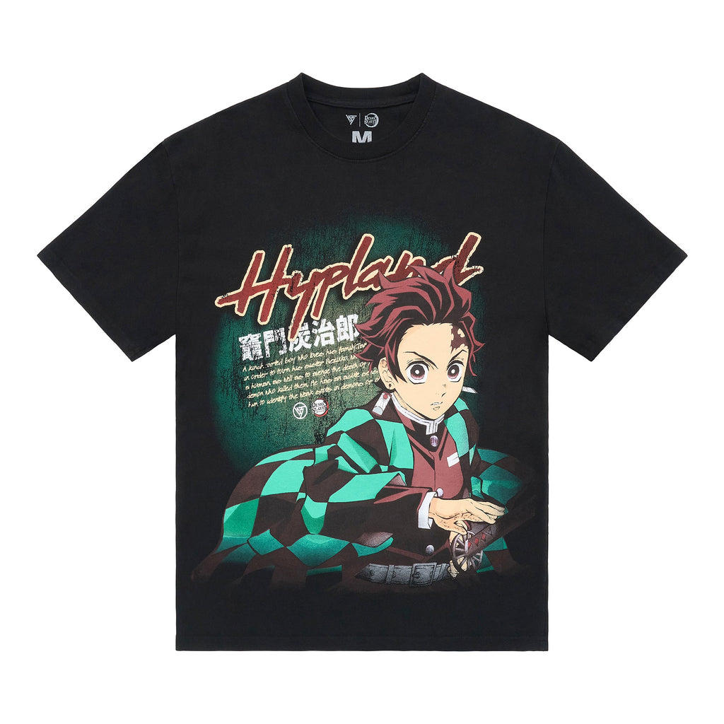 DEMON SLAYER TANJIRO JUMBO PRINT SHIRT (BLACK)