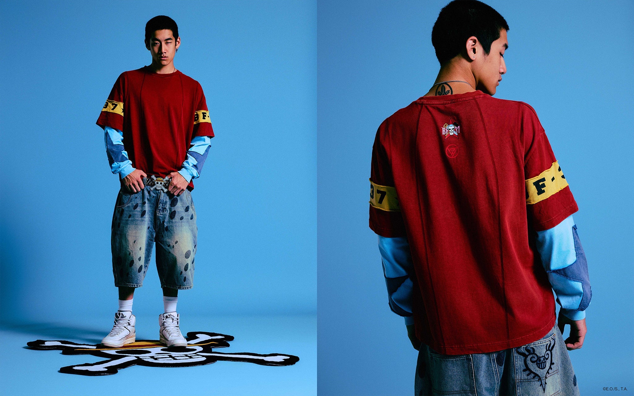 ONE PIECE FRANKY LONG SLEEVE SHIRT (RED)